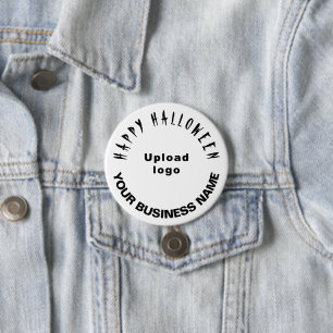 Badge Rond 7,6 Cm Bouton blanc d'Halloween d'affaires