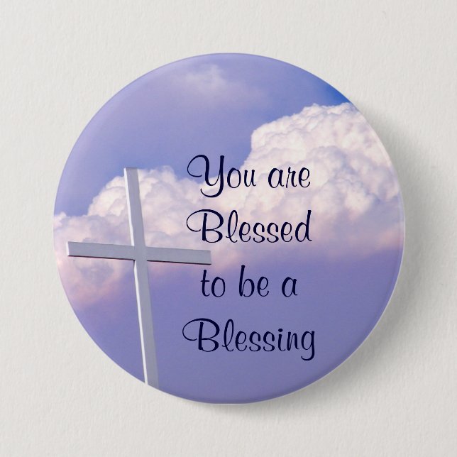 Badge Rond 7,6 Cm Bouton Blessed_ (Devant)
