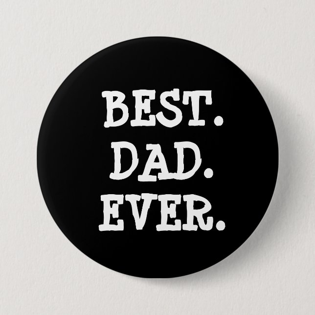 Badge Rond 7,6 Cm Bouton Bleu Meilleur Papa Jamais (Devant)