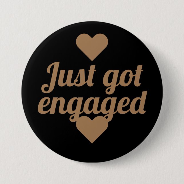 Badge Rond 7,6 Cm Bouton Bouton Blancs et Gold Script (Devant)