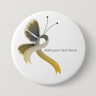 Badge Rond 7,6 Cm Bouton Bouton de ruban de sensibilisation à l'or e