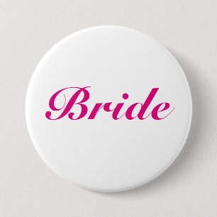 Badge Rond 7,6 Cm Bouton Bride rose