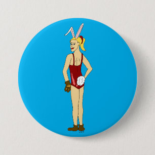 Badge Rond 7,6 Cm bouton bunnygirl