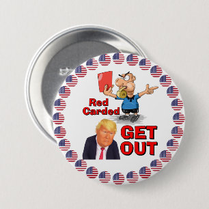 Badge Rond 7,6 Cm Bouton Carton Rouge