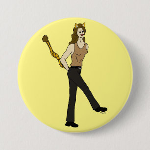 Badge Rond 7,6 Cm bouton catgirl