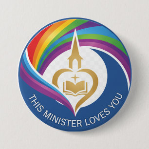 Badge Rond 7,6 Cm Bouton Ce Ministre Vous Aime