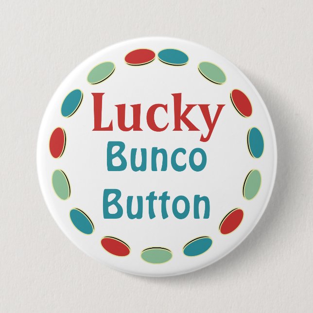 Badge Rond 7,6 Cm Bouton chanceux (Devant)