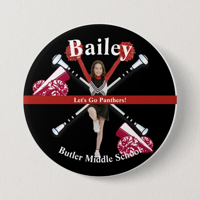Badge Rond 7,6 Cm Bouton Cheer (Devant)