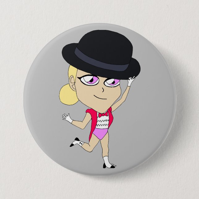 Badge Rond 7,6 Cm bouton chibi (Devant)