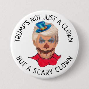 Badge Rond 7,6 Cm Bouton clown anti-Donald Trump