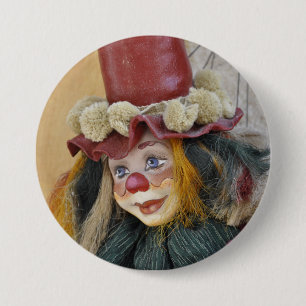 Badge Rond 7,6 Cm Bouton clown bohème