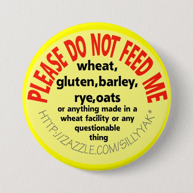 Badge Rond 7,6 Cm Bouton coeliaque (Devant)