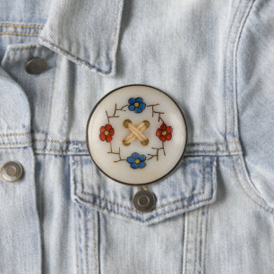 Badge Rond 7,6 Cm Bouton Coudre mou