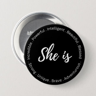 Badge Rond 7,6 Cm Bouton d'affirmation féminine