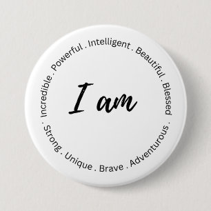 Badge Rond 7,6 Cm Bouton d'affirmation positive