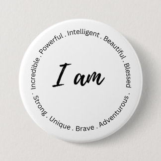 Badge Rond 7,6 Cm Bouton d'affirmation positive
