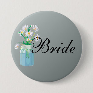 Badge Rond 7,6 Cm Bouton Daisies d'été