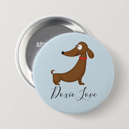 Badge Rond 7,6 Cm Bouton d'amour Dachshund (Doxie)