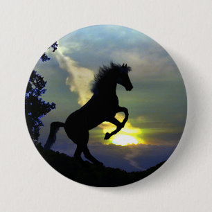 Badge Rond 7,6 Cm Bouton d'art du cheval