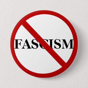 Badge Rond 7,6 Cm Bouton d'avertissement du fascisme