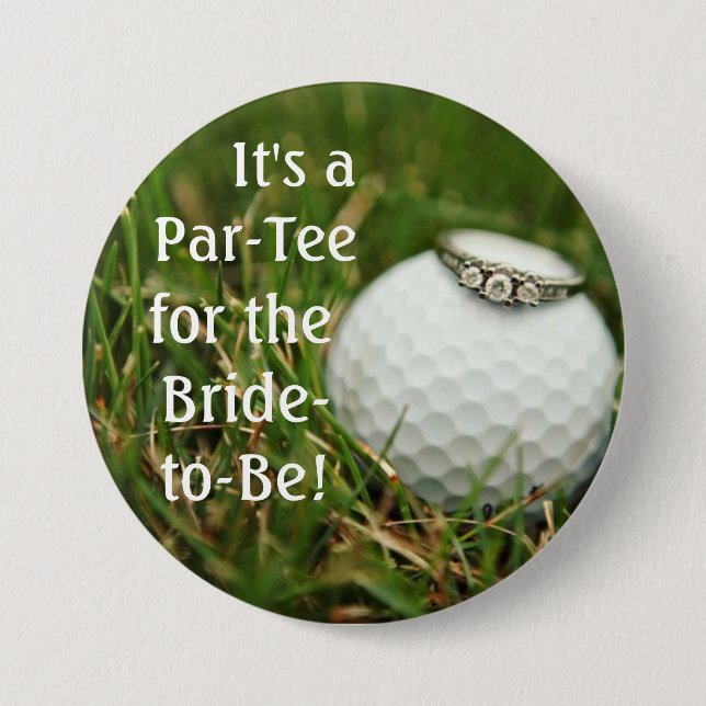 Badge Rond 7,6 Cm bouton de bachelorette de golf (Devant)