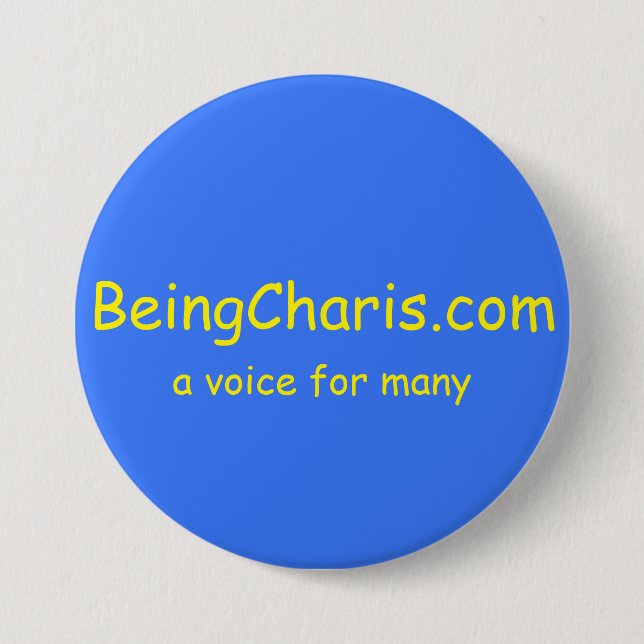 Badge Rond 7,6 Cm Bouton de BeingCharis (Devant)