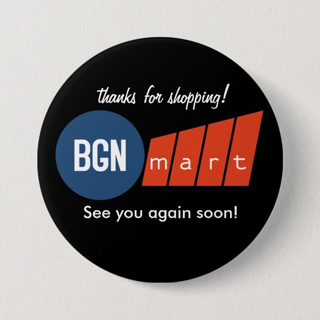 Badge Rond 7,6 Cm Bouton de BGNmart (Devant)