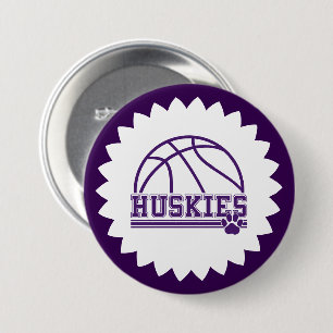 Badge Rond 7,6 Cm Bouton de broche Huskies