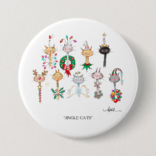 Badge Rond 7,6 Cm Bouton de CHATS de TINTEMENT