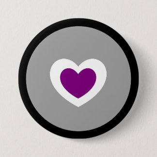 Badge Rond 7,6 Cm Bouton de coeur