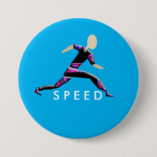 Badge Rond 7,6 Cm Bouton de coureur de sprint