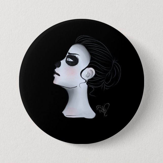 Badge Rond 7,6 Cm Bouton de démon (Devant)
