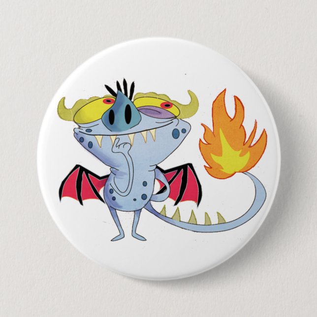 Badge Rond 7,6 Cm Bouton de diable (Devant)