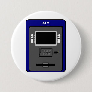 Badge Rond 7,6 Cm Bouton de distributeur automatique de billets