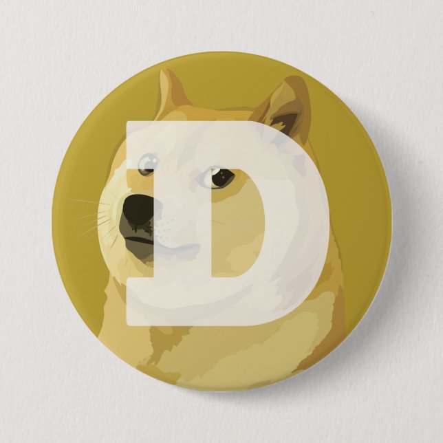 Badge Rond 7,6 Cm Bouton de Dogecoin (Devant)