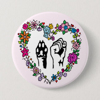 Badge Rond 7,6 Cm Bouton de droits des animaux