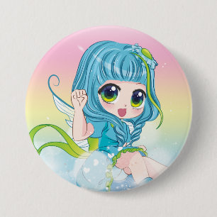 Badge Rond 7,6 Cm Bouton de famille de fées - beau