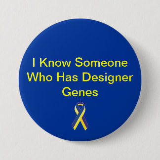 Badge Rond 7,6 Cm Bouton de gènes de concepteur
