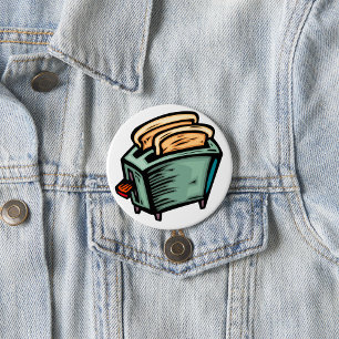 Badge Rond 7,6 Cm Bouton de grille-pain