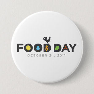 Badge Rond 7,6 Cm Bouton de jour de nourriture