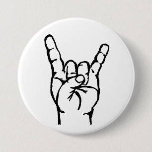 Badge Rond 7,6 Cm Bouton de klaxon en métal