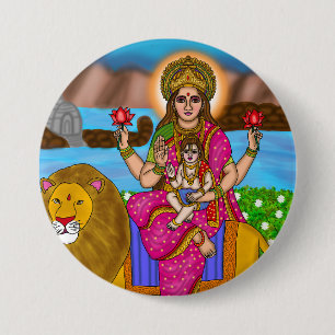 Badge Rond 7,6 Cm Bouton de la déesse Skandamata
