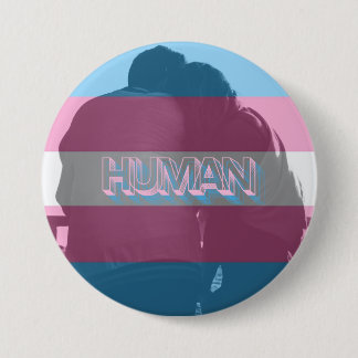 Badge Rond 7,6 Cm Bouton de la fierté trans humaine