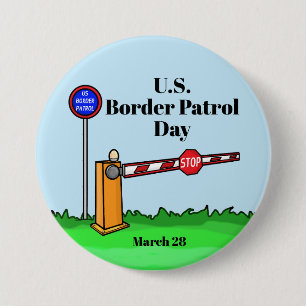 Badge Rond 7,6 Cm Bouton de la Journée de patrouille frontalière des