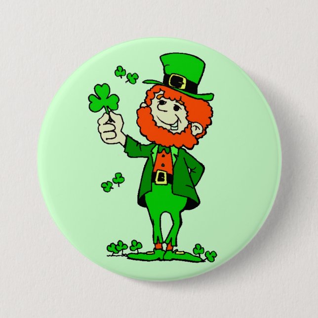 Badge Rond 7,6 Cm Bouton de la Saint Patrick (Devant)