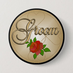 Badge Rond 7,6 Cm Bouton de marié
