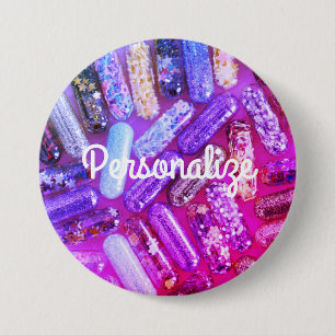 Badge Rond 7,6 Cm Bouton de médicament infirmière paillettes
