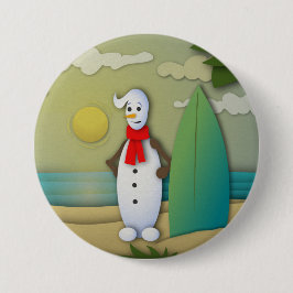 Badge Rond 7,6 Cm Bouton de neige d'été