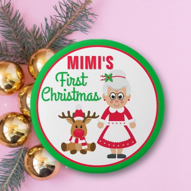 Badge Rond 7,6 Cm Bouton de Noël de Mimi (Créateur téléchargé)