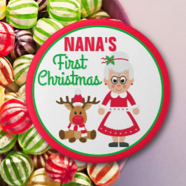 Badge Rond 7,6 Cm Bouton de Noël de Nana